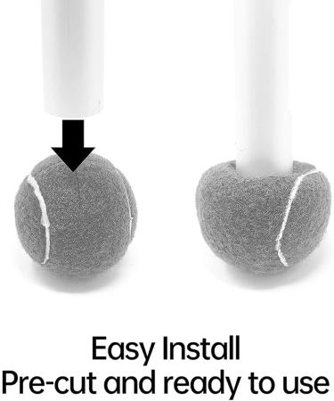 Pteanecay 6 PCS Precut Walker Tennis Ball for Furniture Legs and Floor Protection Heavy Duty Long Lasting Felt Pad Covering Grey - Buy Online on GoSupps.com