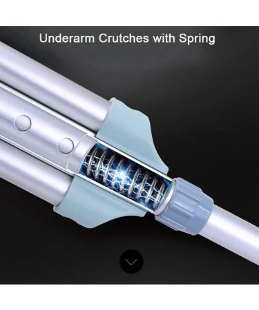 LINYUES Aluminum Height Adjustable Spring Crutches Adult Underarm Crutches Medical Disabilities Elderly Walking Crutches Suitable for Rehabilitation Training (Size : L(1 Pair)) Double The Comfort - Buy Online on GoSupps.com