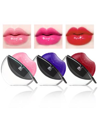 HOSAILY Color Changing Lipstick Set 3 Colors Magic Color Changing Lazy Pearl Lipstick Non-stick Cup Long Lasting Waterproof Tinted Lip Balm Labiales Magicos Lipstick for Lazy People 0.33 Ounce (Pack of 3)