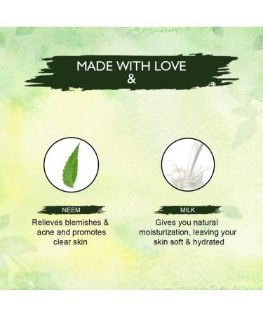 BEMT Neem & Milk Face Wash for Oily & Acne-Prone Skin Herbal Cleanser with Neem & Milk Protein Paraben-Free Facewash for Men & Women 50ml - Buy Online on GoSupps.com