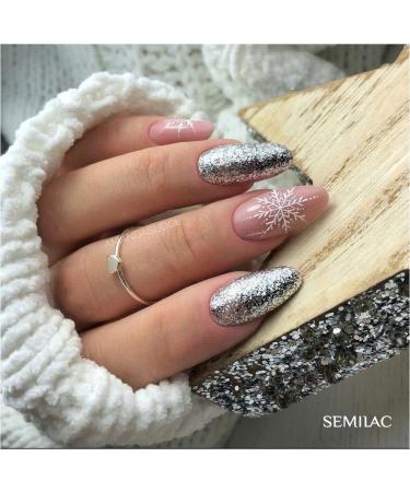 Buy Semilac UV Nail Polish 292 Silver Shimmer 7ml - Best Glitter Collection for Stunning Nails | International Shipping Available - Buy Online on GoSupps.com