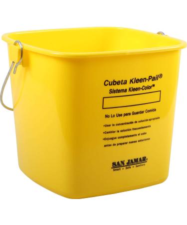 San Jamar Kleen-Pail 6 Qt Yellow Plastic Cleaning Bucket - Buy Online on GoSupps.com