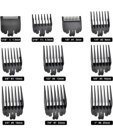 ANNTIM 10PCS Hair Clipper Guards | 10 Sizes Combs Guides | Wahl Clippers Compatible | 1.5mm-25mm - Buy Online on GoSupps.com