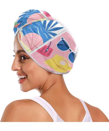 Summer Elements Hair Towel 2 Pack - Super Absorbent Quick Dry Hair Turbans for Women & Girls - Buy Online on GoSupps.com