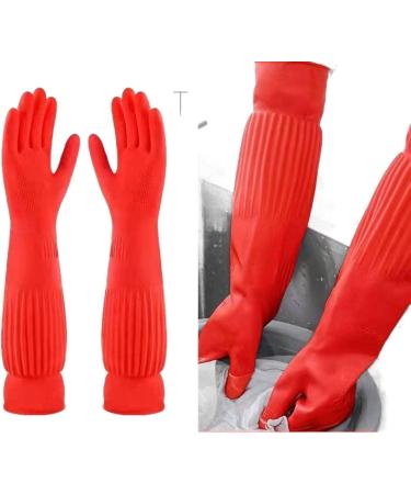 Latex Gloves Rubber Kitchen Car Wash Household Cleaning Rubber Rubber Gloves Extended Car Wash Without Backflow chengse Large - Buy Online on GoSupps.com