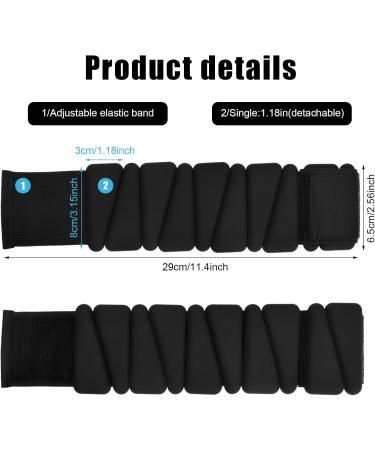 Adjustable 0.45kg Ankle & Wrist Weights - 2 PCs Fitness Set for Women Men & Children - Perfect for Yoga Walking & More - Silicone Weight Cuffs in Black - Buy Online on GoSupps.com