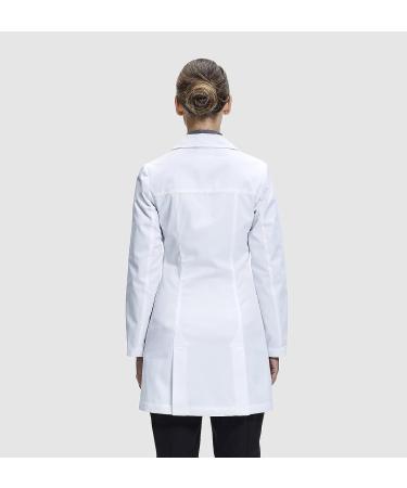 Dr. James Women's Lab Coat | Tailored Fit | Feminine Design | 33 Inch Length | White - Size 8 - Buy Online on GoSupps.com