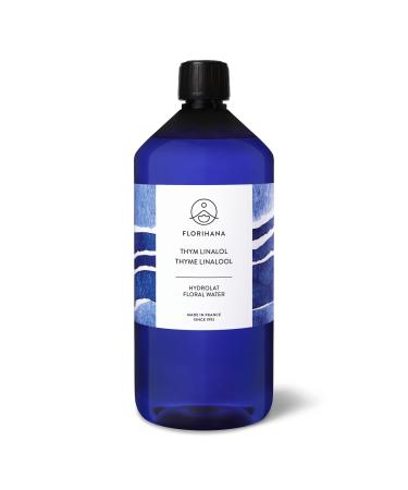 FLORIHANA Hydrolat (Eau Florale) de Thym Linalol BIO 100% Pur & Naturel 1000 ml 1 l (Lot de 1)