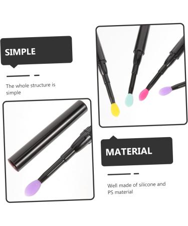 BELLIFFY 12pcs Silicone Lip Brush Glitter Eyeshadow Brush with Cap Lipstick Applicator Eye Makeup - Buy Online on GoSupps.com