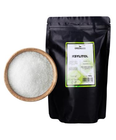 GREENGOO Xylitol Premium 1 kg Calorie-reduced Birch Sugar Sugar-free | Sugar Light 100% Natural Sweetener Tooth-friendly Sugar Alternative - Vegan & Keto Friendly Xylitol | Bag with Closure