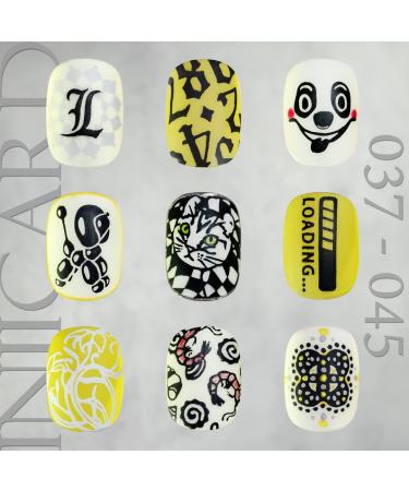 Injicard Gothic Font Nail Stamping Plate N to Z 038 + Scraper - Gothic Alphabet Designs - Buy Online on GoSupps.com