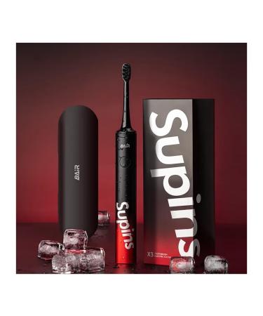 BAIR X3/X304 Electric Toothbrush Adult Sonic Shock Rechargeable Deep Clean Soft Hair Automatic Toothbrush for Men and Women (32-33 34-35 36-37 38-39 40-41 42-43 44-45 46-47 : X3 Cool bl