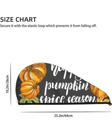 Autumn Harvest Pumpkins Microfiber Hair Towel | Soft Super Absorbent Wrap for Long Curly Thick Hair - Quick Dry Coral Velvet - Buy Online on GoSupps.com