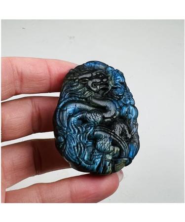 Buy SDWGLD Healing Aura Crystal - Natural Labrador Mineral Moonstone Carved Dragon Decoration | Shop Internationally - Buy Online on GoSupps.com
