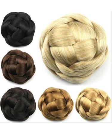 Bun Hairpiece Braided Retro Style Chignon Hair Piece Hairpiece 2/33#