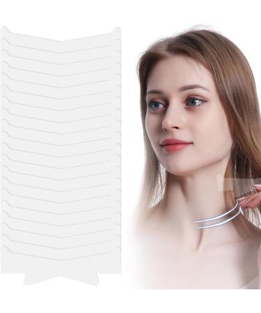 Neck Lift Tape 20Pcs Elastic Breathable Neck Strips Self-adhesive Neck Tape Portable Sweatproof Reusable Wrinkle Removing Neck Tightening Tape Semitransparent - Buy Online on GoSupps.com
