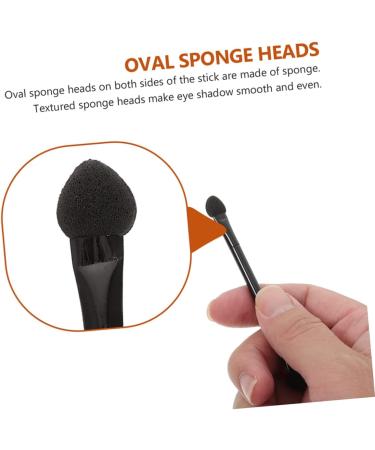 Baluue 25 Pcs Double Ended Eye Shadow Stick Makeup Beauty Tool Kits Eyeshadow Sponge Brush Plastic Black - Buy Online on GoSupps.com
