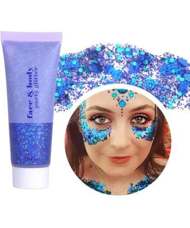 Beliky Girl Glitter gel for the body liquid eyeshadow holographic liquid glitter glitter for nails and face (blue)