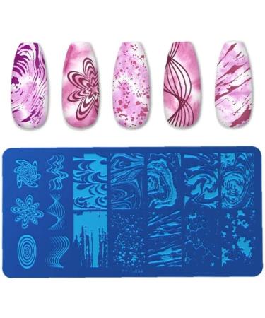 PiniceCore Marble Pattern Nail Stamping Plates | Stainless Steel Nail Art Stencil Tools for Stunning Designs - Buy Online on GoSupps.com