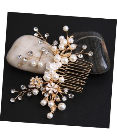 FOMIYES headgear bridesmaid pearl prom manual wig wedding hair accessories alloy bridal headdress bride tiara hair combs for wedding hair accessories flower girl accessories bride wedding - Buy Online on GoSupps.com