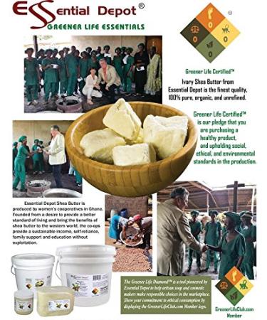 Grade A Organic Unrefined Shea Butter - 7 lbs - R.E.D. Roasted - Microwavable PP Pail with Resealable Lid - Buy Online on GoSupps.com