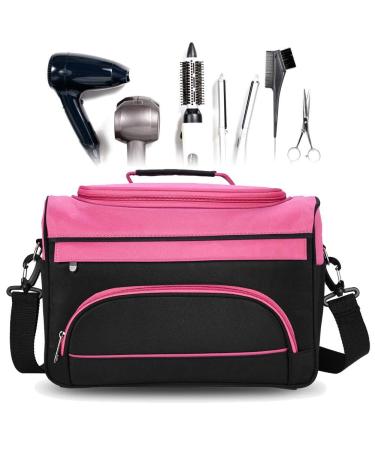 Salon hairdresser handbag professional portable large capacity beauty hairdresser haircut hairdresser salon holder pocket travel bag women pink