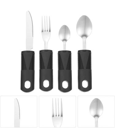 Hemoton Adaptive Utensils Set - Easy Grip Cutlery for Seniors & Disabled | Slipproof & Comfortable Dining Help for Hand Tremors - Buy Online on GoSupps.com