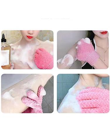 Reusable Breathable Body Scrubbers - 2 Pairs Soft Elastic Bath Gloves | Double Sided Exfoliating Massage & Cleaning - Buy Online on GoSupps.com