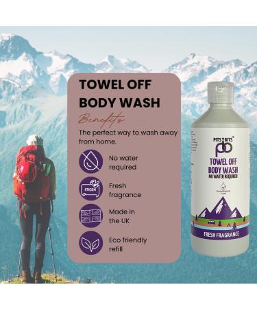 Pits and Bits Rinse Free Body Wash Fresh Fragrance No Additional Water Or Rinsing Required 500ml - Buy Online on GoSupps.com