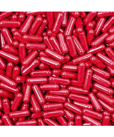 200 Size 1 Red Empty 2 Part Gelatin Capsules Gelatine Hard Pill Cases Self Fill
