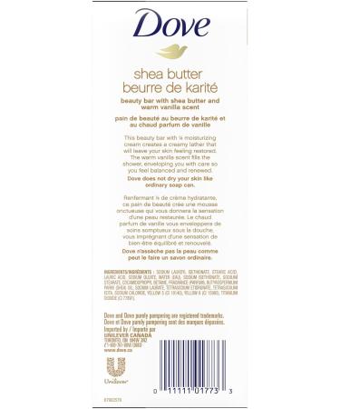 Dove Shea Butter Beauty Bar (6 count) + Dove Relaxing Beauty Bar Lavender (4 count) | Moisturizing Bath Soap Bars shea butter + cleanser - Buy Online on GoSupps.com