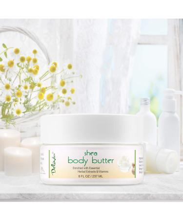 Deluvia Shea Body Butter - Raw Fair Trade Shea Butter, Organic Rose Hip Oil, Organic Lavender, Organic Jojoba Oil, Cocoa Butter & Dead Sea Minerals. Intense Moisturizing Body Cream. - Buy Online on GoSupps.com