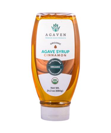 Cinnamon Spicy Vegan Syrup By AGAVEN Natural Agave Nectar Sweetener (24.3 Ounces) Cinnamon 1 Count (Pack of 1)