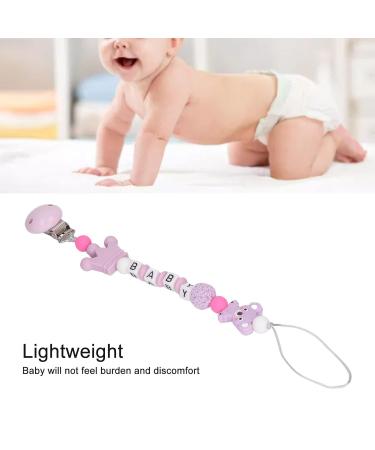 Baby Clip Teething Toy - Silicone Holder Flexible & Washable Animal Design Perfect Shower Gift (Purple) - Buy Online on GoSupps.com
