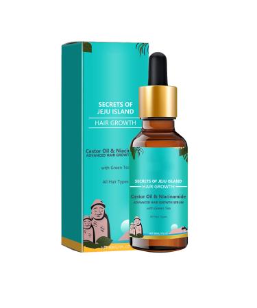 Hair Growth Serum Organic Castor Oil Anti Hair Loss Hair Serum for Thinning Balding Thin Hair Fast Growth Strengthen Hair Roots for Men & Women Damaged Hair Repair