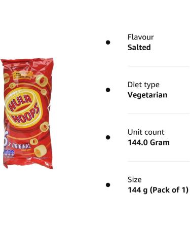 Hula Hoops Original Potato Rings 144g Single - Buy Online on GoSupps.com