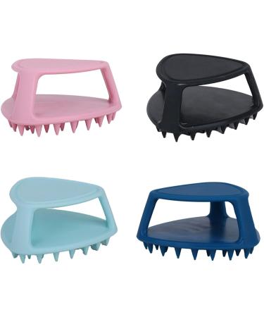 Silicone Face Scrubber Face Exfoliator Cleansing Brush Face Brush with Handle for Men and Women Hair Cleaning Tool Washing Brush Pink - Buy Online on GoSupps.com