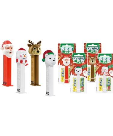 Pez Candy Refills Pack 17g - 4 x Mixed Christmas Theme Dispensers With Candy Refills 17g - Buy Online on GoSupps.com