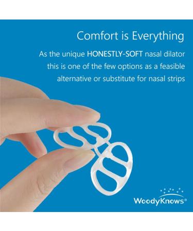 WoodyKnows Super-Support Nasal Dilators - Comfortable Nose Vents for Improved Airflow, Snoring Relief - Sleep & Sports Breathing Aid with Lanyard - Buy Online on GoSupps.com