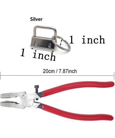 51 Sets Key Fob Hardware with Pliers | Glass Running Tools with Rubber Tips | Easy Installation | Silver - Buy Online on GoSupps.com