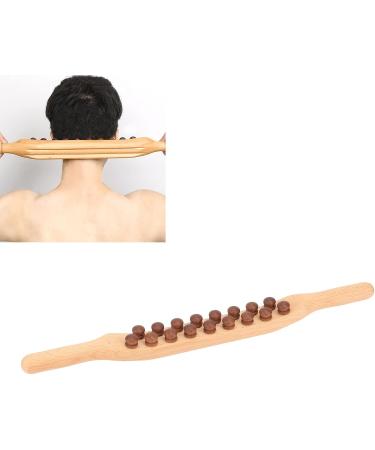 Guasha Wooden Stick | Relieve Fatigue & Pain | Full Body Massage Roller with 17 Beads - International Shipping Available - Buy Online on GoSupps.com