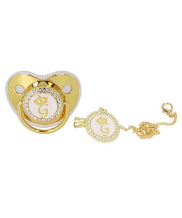 Buy Gold Letter Pacifier | Exquisite Portable Silicone Infant Pacifier for Home & Travel - Buy Online on GoSupps.com