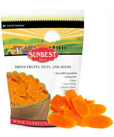 Sunbest Natural Dried Mango, Slices, Non-GMO, Gluten Free, Vegan, Kosher, 3 Lbs. 3 Pound (Pack of 1)