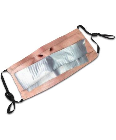 XCNGG Funny Tape Over Mouth Face Mask - Reusable Washable Dustproof & Windproof Balaclava for Adults | International Shipping - Buy Online on GoSupps.com