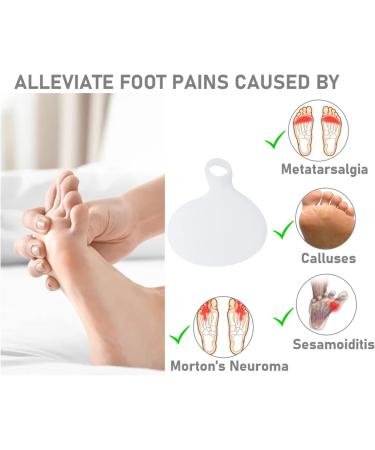 VivoFoot 2 Pairs Ball of Foot Cushions - Forefoot & Metatarsal Pads for Men & Women - White (4 PCs) - Buy Online on GoSupps.com