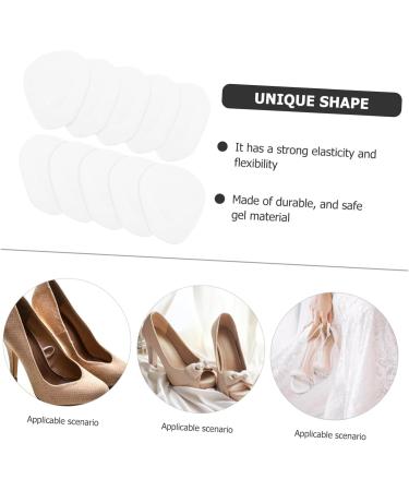 Clear Jel Gel Cushions for Heels - 10 Pairs Anti-Slip Insoles & Foot Pads for Women | Comfort & Support for High Heels - Buy Online on GoSupps.com