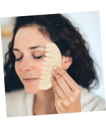 Goohochy Jade Kamm | Multifunctional Head & Face Massage Comb | Gua Sha Massager Tool for Body & Scalp Vintage Design - Buy Online on GoSupps.com