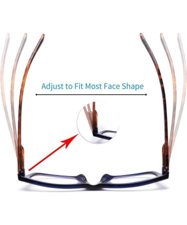 Yuluki 5 Pack Blue Light Blocking Reading Glasses 1.25 for Men Women - Anti Glare Square Frame Computer Readers with Comfort Spring Hinges - Eyestrain Relief - 5 Pack Mix - Buy Online on GoSupps.com