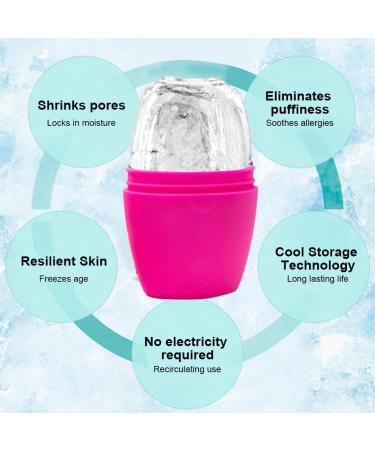 Face Ice Cubes Silicone Roller - Reusable Moisturizing & Cooling Massage Device - Leak-Proof Black Design - Buy Online on GoSupps.com