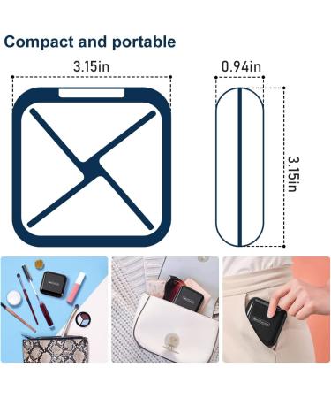 Portable Small Pill Box Organizer - 4 Compartment Travel Case for Vitamins and Medication - Waterproof and Cute Daily Pill Holder - Black - Buy Online on GoSupps.com